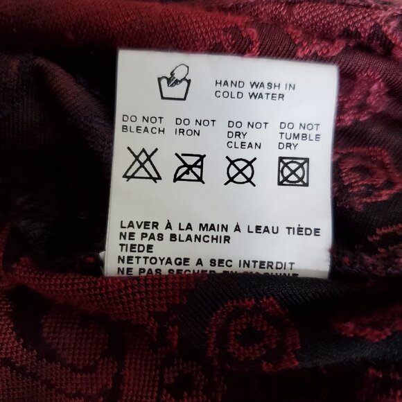 Asymmetric Long Sleeved. Button Down Mix Media Blouse Size Small - Picture 7 of 7